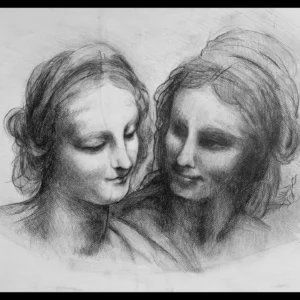 Da Vinci ihletésű kép: ikrek