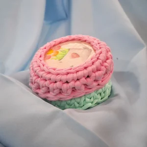Tulipános horgolt doboz
